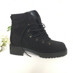Stuart weitzman // Black Combat Boots 8.5